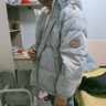 阿雷沃服飾潮牌90絨羽絨男外套男寬松冬季高品質(zhì)連帽羽絨服男學(xué)生羽絨服 宇航員灰 XL 曬單實拍圖