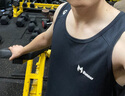 墨立方柔軟親膚魚(yú)鱗布潮流運動(dòng)背心男百搭跑步訓練服健身衣服 深灰色 170/92A/M 曬單實(shí)拍圖