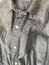TOMMY JEANS【棉麻混紡】夏季女裝休閑收腰顯瘦長裙襯衫裙連衣裙18556 牛仔藍1A5 XS （推薦：80-95斤） 曬單實拍圖
