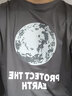 百鵲亭（BAIQUETING）兩件裝】短袖T恤男夏季印花寬松衣服五分袖ins港風(fēng)青少年圓領(lǐng)t恤 地球 深灰+地球 黑色 2XL【 建議130-150斤】 曬單實(shí)拍圖