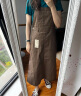 MUJI 女式 棉斜紋背帶裙裙子文藝范工裝純棉全棉女裝BE06CC3A 棕色 S(155/62A) 曬單實(shí)拍圖
