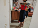 魅力棠半身裙女夏季2024年新款高腰顯瘦a字裙中款職業(yè)高級(jí)傘裙氣質(zhì)裙子 藏藍(lán)色 M/27(95-105斤) 曬單實(shí)拍圖