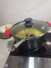 cookerbene湯鍋不粘鍋麥飯石砂鍋燉鍋家用電磁爐燃氣灶通用雙耳石鍋煲湯專(zhuān)用 經(jīng)典湯鍋-黑色 30cm 曬單實(shí)拍圖