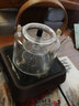 容山堂 耐熱玻璃煮茶器蒸茶器燒水壺黑茶電陶爐茶爐大號過濾提梁壺 蒸煮兩用玻璃壺-竹把黑玉錘紋 曬單實拍圖