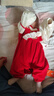 優(yōu)奇滿月嬰兒衣服公主百天寶寶女拍照百歲宴周歲禮服一歲新生兒連體衣 曬單實拍圖