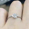 喜鉆七夕禮物女人花PT950鉑金鉆戒女求婚結(jié)婚鉆石戒指50分效果 曬單實(shí)拍圖