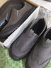 咿咕勞保鞋男2024秋冬季新款老北京男士懶人干活工地休閑棉鞋加絨男鞋 灰色 單層 44 曬單實(shí)拍圖