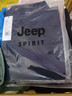 JEEP SPIRIT吉普休閑短袖t恤男寬松棉氨彈力翻領(lǐng)半袖柔軟開(kāi)衩商務(wù)繡標薄上衣 灰色PS0005款 薄款 5XL 200/116A 建議215-225斤 曬單實(shí)拍圖