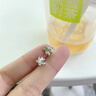 中國黃金（CHINA GOLD）足銀雙蝴蝶耳環(huán)女新款耳釘氣質(zhì)小巧老婆生日禮物中秋節禮物送女友 蝴蝶銀耳釘-999【心動(dòng)禮盒】 曬單實(shí)拍圖