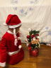 企米 圣诞老人服装套装金丝绒成人圣诞节表演服cos装扮老人衣服装饰 圣诞节女童服装（6到8岁） 实拍图