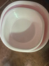 茶花（CHAHUA）加厚塑料抑菌抗菌洗臉盆家用寶寶嬰兒臉盆大小號 精益方盆圓盆 抑菌方盆-粉色2件套 曬單實拍圖