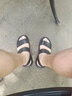 柯盾（KEDUN）真皮涼鞋男夏季新款牛皮潮流室外休閑軟底透氣厚底男士沙灘鞋 黑色 40 曬單實拍圖