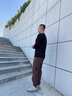 啄木鳥(niǎo)休閑褲男2024春秋款潮流百搭加厚燈芯絨束腳九分褲顯瘦寬松褲子男 8005咖色(常規款) XL 建議130-150斤 曬單實(shí)拍圖