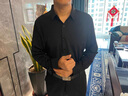 羅蒙高檔長(cháng)袖襯衫男春季免燙抗皺中年男士商務(wù)休閑垂感襯衣上衣服男裝 9927藏青色（長(cháng)袖常規款） XL 曬單實(shí)拍圖