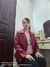 啄木鳥真皮皮衣女短款綿羊皮2024春秋新款海寧皮夾克韓版修身小外套 紅色 單皮衣有里襯 L 95-105斤 曬單實(shí)拍圖