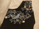 簡(jiǎn)拓夏季新款國潮男裝黑色麒麟刺繡短袖T恤男中國風(fēng)純棉繡花情侶體恤 2012白色 4XL碼 曬單實(shí)拍圖