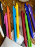 KACO 书源彩色中性笔彩虹笔学生用按动式书写刷题用签字笔黑芯彩芯磨砂喷漆可爱创意简约风办公文具 10支彩杆彩芯 实拍图