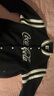 可口可樂(lè)（Coca-Cola）棒球服男春秋情侶款?yuàn)A克外套 黑色 S (90-110斤)  曬單實(shí)拍圖