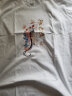 纯棉白色短袖t恤女修身型夏季新款运动风休闲女士半袖上衣 白色圆领：中国风 3XL 135-150斤 实拍图
