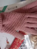惠寻 京东自有品牌 保暖手套女反针织触屏手套冬季骑行加绒手套 粉色 实拍图