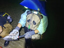 YogelTackle男女兒童超輕下水褲趕海裝備連體褲寶寶涉水尼龍防水抓魚(yú)雨衣雨靴 曬單實(shí)拍圖