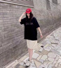 Leekylze官方品牌旗艦聯(lián)名短袖t恤男士半袖寬松重磅高支上衣服情侶裝ins 白色 L 曬單實(shí)拍圖