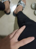 SexeMara新款春夏休閑小腳褲男精神小伙修身顯瘦束腳褲網(wǎng)紅同款黑武士九分褲子 K18束腳褲 M（95-110斤左右） 曬單實拍圖