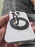 榮啟 RQZN新款指環(huán)扣MagSafe磁吸手機支架強力iPhone16背貼金屬磁力圈多功能支撐旋轉桌面男手指女便攜車(chē)載 【磁吸六代轉軸支架】電鍍款-雅黑 配送備用引磁片 曬單實(shí)拍圖