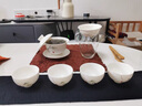楓嵐情（FENGLANQ）便攜式旅行茶具套裝快客杯蓋碗帶碗托出差簡(jiǎn)約白瓷功夫茶具戶(hù)外 蝶戀花（一壺三杯） 曬單實(shí)拍圖