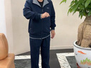 DVHNMK國(guó)際高端品牌男裝運(yùn)動(dòng)套裝男士春秋季中年休閑夾克運(yùn)動(dòng)服男三件套 高檔深藍(lán)【外套+T恤+褲子  現(xiàn)貨速達(dá)】 XL【建議121-140斤左右】 曬單實(shí)拍圖