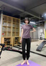 朵梵蓮（Duofanlian）晨跑步運動套裝女士2024新款春秋季健身速干衣戶外瑜伽服女健身服 8850紫色長袖+紫邊長褲 M 曬單實拍圖