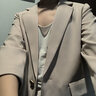 ROEYSHOUSE羅衣法式通勤小香風短外套女秋冬新款粗花呢修身小西服09672 米白色 XL 曬單實拍圖
