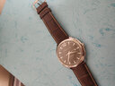 istrap意大利頭層牛皮表帶男士女真皮原裝適用于天梭1853力洛克阿瑪尼帝陀積家名匠浪琴歐米茄萬(wàn)國手表帶 棕色白線(xiàn)-中光丨銀扣 24mm 曬單實(shí)拍圖