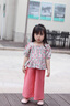 mlgt kids童裝女童碎花連衣裙夏季新款女寶寶套裝公主裙兒童短袖夏裝 玫紅套裝 90 cm 曬單實(shí)拍圖