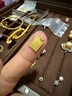 行金銀中黃金上上簽吊墜 999足金無(wú)事牌素金工藝掛墜節日禮物新款送老婆 上上簽吊墜 克重多退少補 約1克 曬單實(shí)拍圖