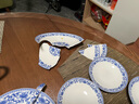 華光國瓷 餐具碗碟套裝  中國風(fēng)骨瓷餐具 青花瓷釉下彩餐具 青花欲語 38頭 禮盒裝 曬單實拍圖