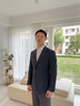 沙馳（SATCHI）【雷總同款】男士套裝西服上衣羊毛商務(wù)職場(chǎng)婚禮易打理西裝外套男 深藍 48 B/170/配套褲子請聯(lián)系客服 曬單實(shí)拍圖