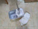 潔仕寶拖把一拖凈家用旋轉式2023新款自動(dòng)拖布桶甩干分離脫水雙驅好神拖 2個(gè)布頭 加強桿+塑料盤(pán)+金屬籃 曬單實(shí)拍圖