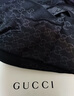 GUCCI 古馳圍巾 女士經(jīng)典雙G印花羊毛圍巾 信封袋款 炭黑色 165904 3G646 1100 曬單實(shí)拍圖