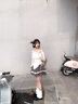 愛麥依少女:早秋穿搭2025米色上衣超重工蛋糕蓬蓬短裙甜辣妹套裝:椰子潮 套裝-白色上衣+灰色蛋糕裙 M 建議90-105斤 曬單實拍圖
