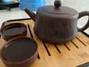 矜瓷 茶盤家用干泡茶臺茶海小型茶托現(xiàn)代簡約功夫茶具托盤瀝水竹制簡易儲水式日式圓形迷你茶道茶盆創(chuàng)意小號 小正方形盤（黑） 曬單實(shí)拍圖