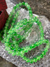 高端品質(zhì)翡翠項鏈天然玉石多圈手鏈飄花綠色翡翠108佛珠手串 翡翠108顆佛珠10毫米 曬單實(shí)拍圖