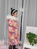 G.DUCKKIDS小黃鴨女童羽絨服冬季新款白鴨絨女裝大童洋氣加厚外套兒童中長(cháng)款 粉色配貉子毛 130 cm 曬單實(shí)拍圖