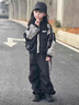 萱莉莉女童套裝春秋季兒童運動套裝休閑女童外套12歲女孩衣服女大童秋裝 XLL&黑色女童秋季套裝 160碼  建議身高150-160厘米 曬單實拍圖