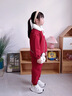 A 21 FUNB童裝女童套裝春秋2小女孩1-3歲三件套4冬裝女寶寶冬季兒童衣服女5 童裝寬松衛(wèi)衣酒紅色加絨款兩件套 100 適合身高85-95cm 年齡2歲多 曬單實(shí)拍圖