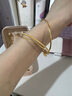 中國黃金（CHINA GOLD）足金三生三世黃金手鐲福字牌鐲子3D送老婆七夕情人節(jié)禮物復購補貼 金重約12.2g  56# 曬單實拍圖