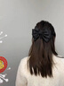 卡瑪倫（KAMALUN）發(fā)夾后腦勺法式緞面蝴蝶結(jié)彈簧夾發(fā)卡女成人公主頭夾子輕奢發(fā)飾品 黑色蝴蝶結(jié)發(fā)夾+品牌禮盒 曬單實拍圖