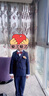 GOKU男童西裝禮服新款秋冬花童婚禮服演出服中小童英倫表演服寶寶周歲 藍色西裝+褲子+襯衫+領(lǐng)結胸花 120 （建議體重37-43斤） 曬單實(shí)拍圖