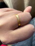 六福珠寶新年禮物 足金愛(ài)心小方戒情侶黃金戒指 計價(jià) 13號-約4.23克 曬單實(shí)拍圖