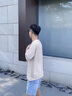 柏銘臣新中式國風(fēng)短袖t恤男士夏季新款潮流潮牌寬松休閑男生上衣服半袖 杏色 XL 【建議120-140斤】 曬單實(shí)拍圖